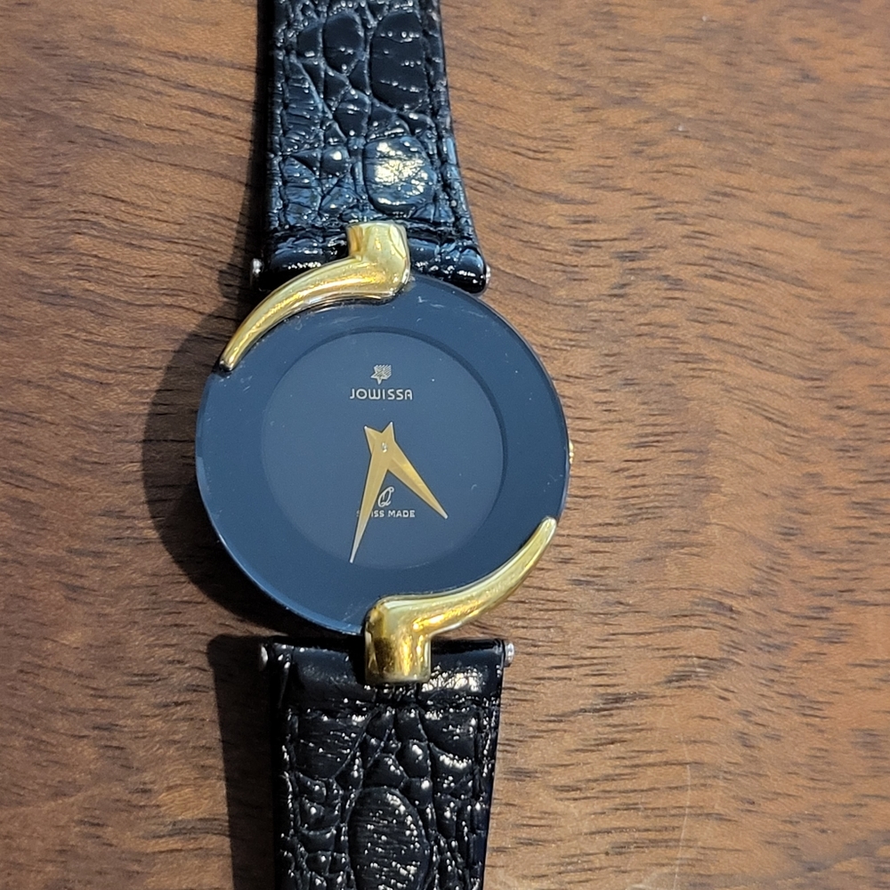 Jowissa Swiss Watch Waterproof 966936639 Black w/ Leather Band